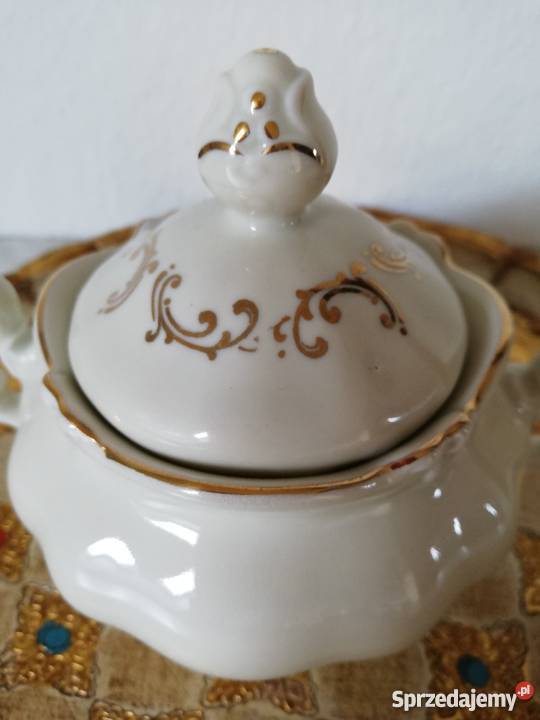 Cukiernica porcelana ecru Gorlice