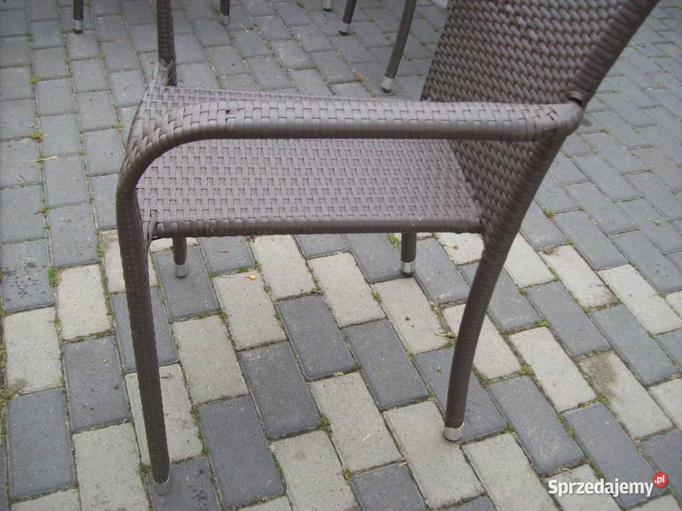 krzesło z techno ratanu kolor ciemny krzesła Głogowa