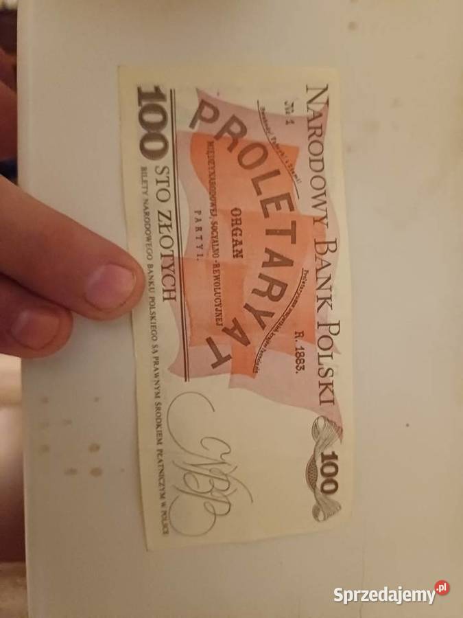 Dwa banknoty 100 złotowe z 1986 roku seria RU dolnośląskie Lubań