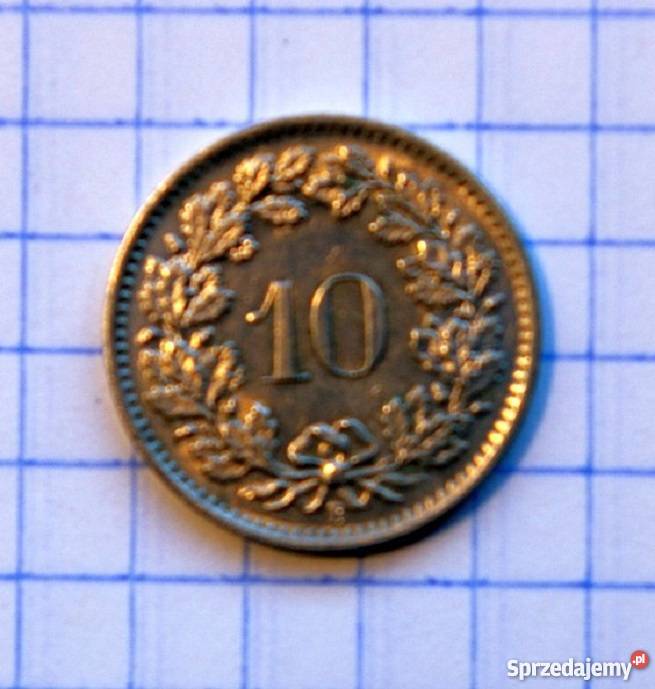 10 RAPPÓW 10 CENTYMÓW 1968 SZWAJCARIA Piszczac sprzedam