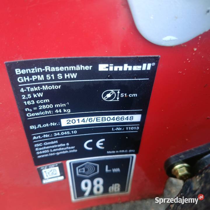 Kosiarka spalinowa Einhel z napędem bez kosza dolnośląskie Pielgrzymka