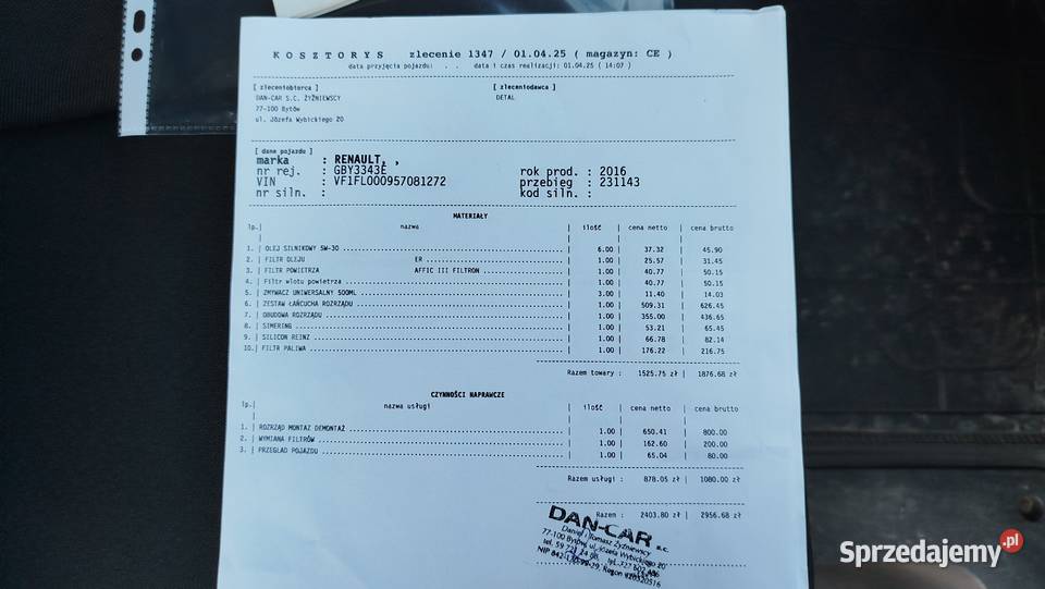 Renault Trafic Świeży Serwis Stan immobilizer pomorskie Bytów