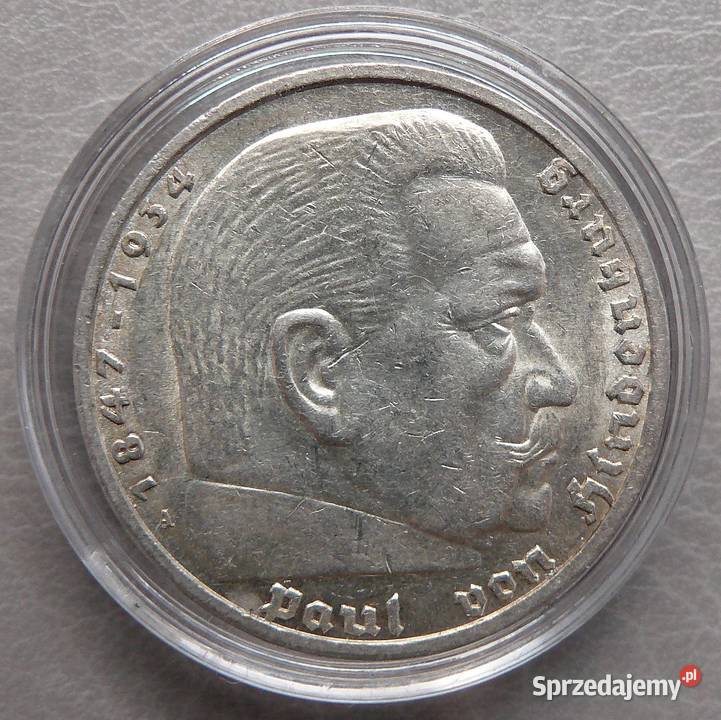 5 Reichsmark 1936 Hindenburg HK A Niemcy