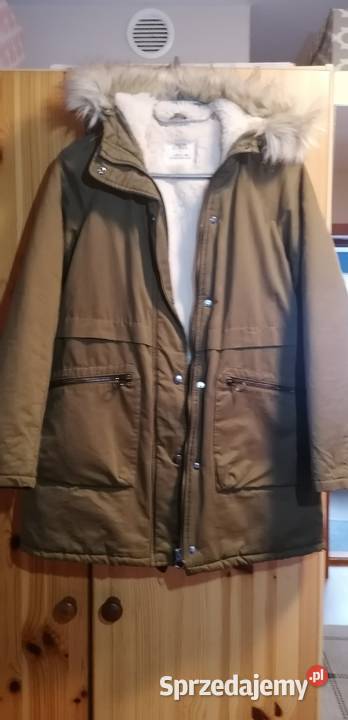 Płaszcz z kapturem ociplany Rozmiar uniwersalny Częstochowa sprzedam