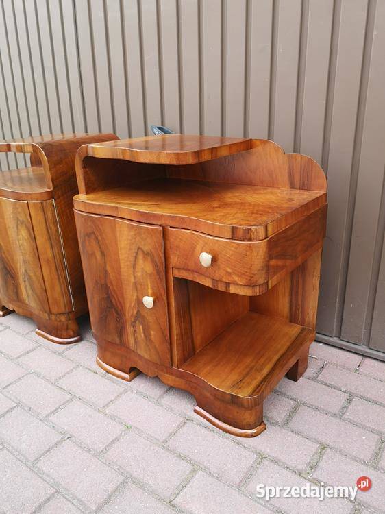 Stoliki Szafki Nocne Art Deco Orzech Stare Antyk wielkopolskie Swarzędz