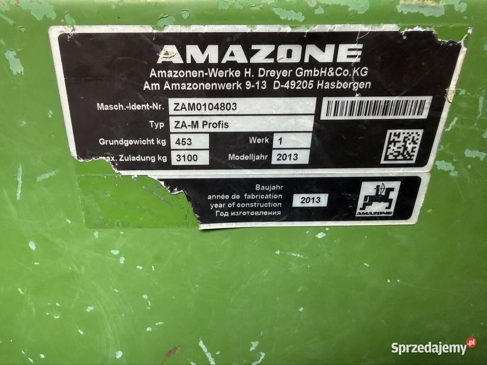 Rozsiewacz Amazone M 1501 Nowa Cerkiew sprzedam