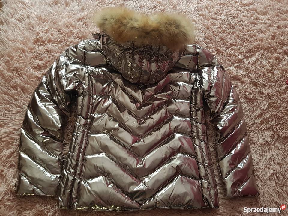 Kurtka Moncler srebrna błyszcząca M L XL Szczecin sprzedam