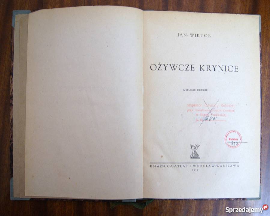 Jan Wiktor Ożywcze krynice 1946 Parczew sprzedam