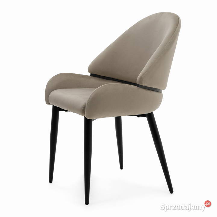 Krzesło Tapicerowane Bergamo Ciemnobeżowe Meble wielkopolskie Tarchały Małe