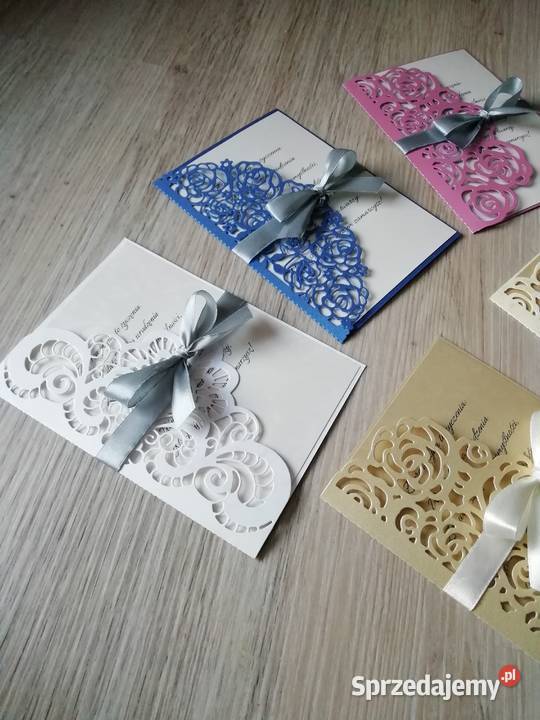 5 kart na oridziny unikatowe złote kremowe bordo Łódź sprzedam