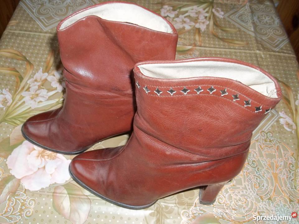 Kozaki skórzane 36 krótkie i długie Rozmiar 36 Łódź