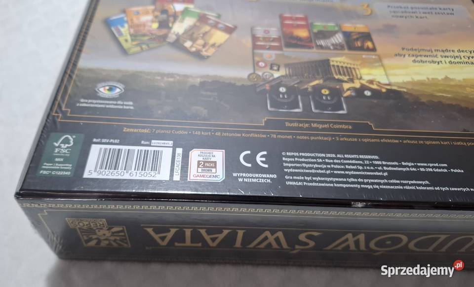 Gra planszowa 7 cudów świata Antoine Bauza Repos Czeladź