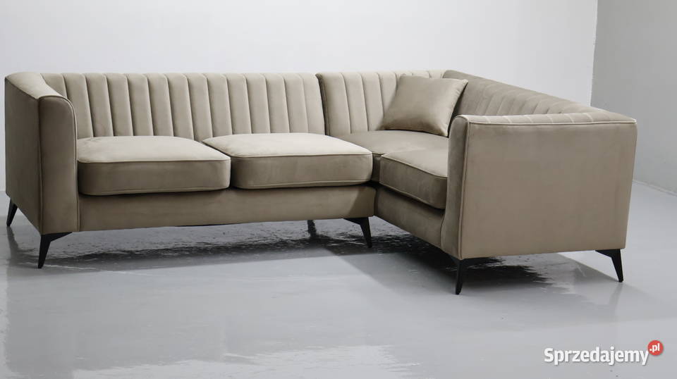 TŁL Narożnik nowoczesny design ciemny beż