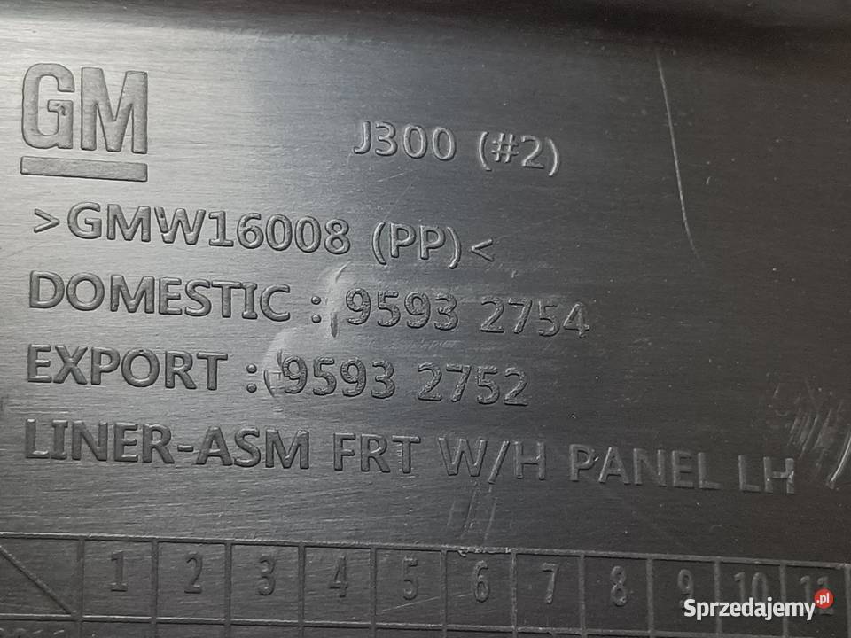 CHEVROLET CRUZE NADKOLE LEWY PRZÓD 95932754 Pleszew