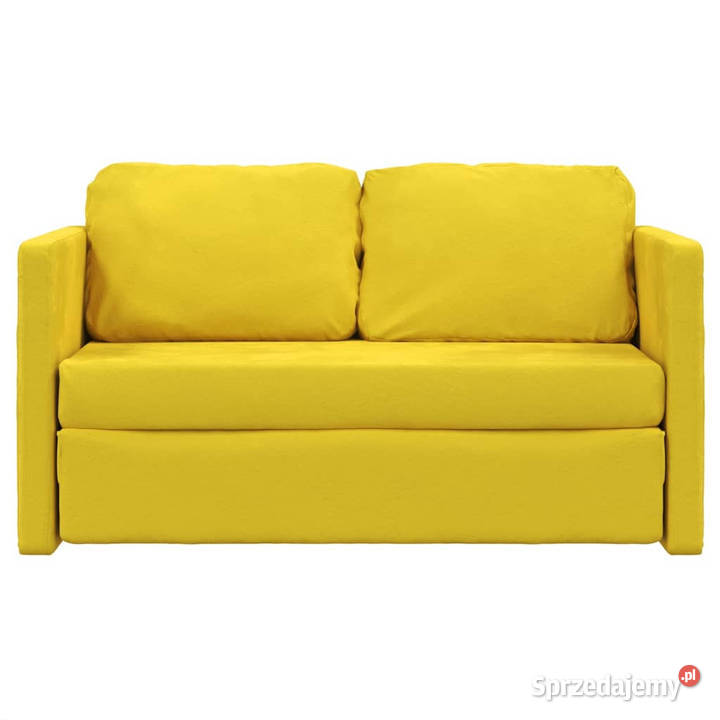 Sofa podłogowa 2w1 ciemnożółta 122x204x55 Warszawa