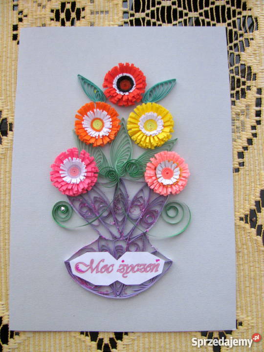 KARTKI IMIENINOWE RĘCZNIE ROBIONE METODĄ świętokrzyskie Kielce