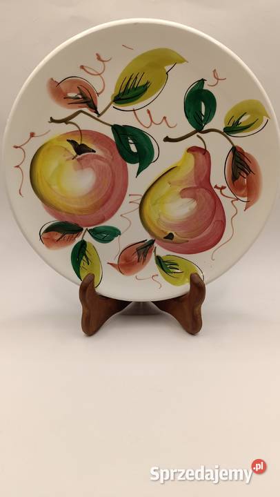Talerz dekoracyjny Italy Włochy ręcznie malowany Porcelana i szkło Zamość