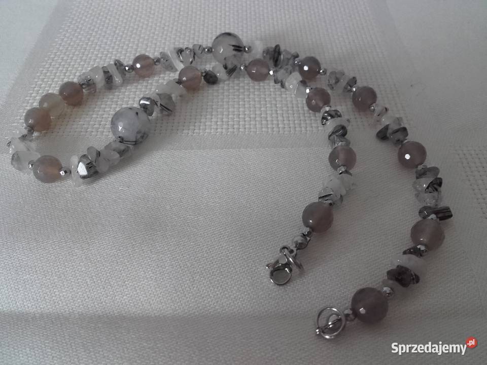 Naszyjnik agat kwarc hematyt Warszawa