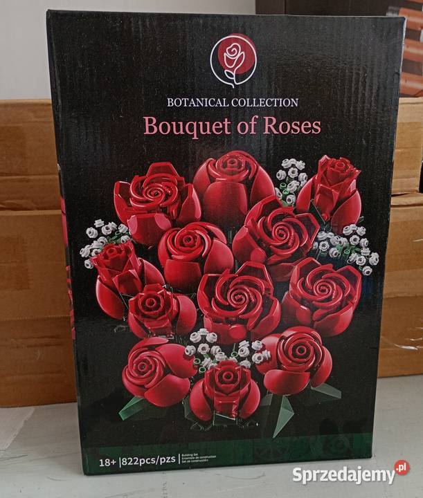Bukiet Róż z Klocków Elegancka Dekoracja DIY 822 Biała Podlaska