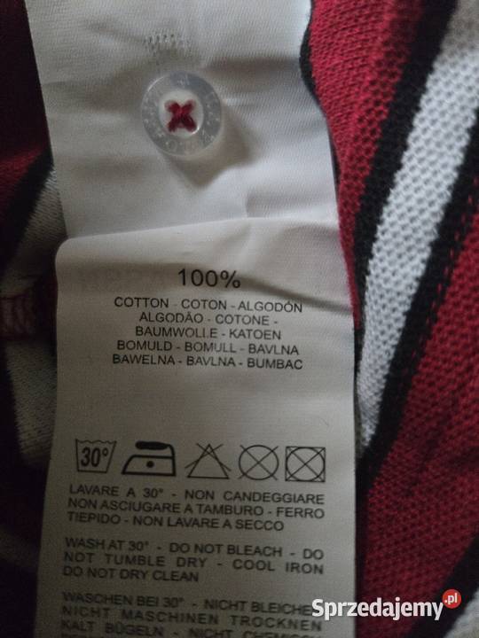 Czerwonobiała koszulka polo US Polo ASSN stan Czaplinek