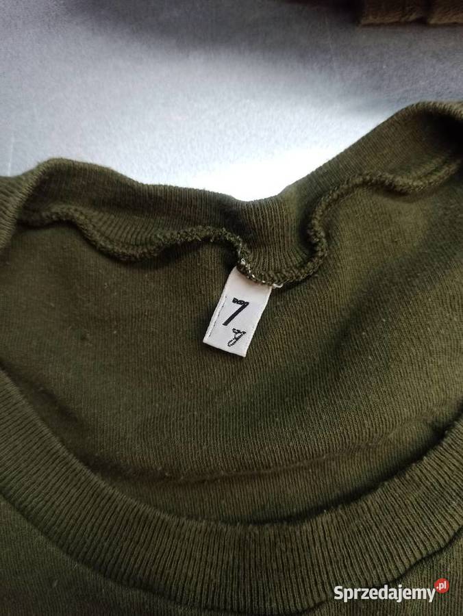 Bluzka dresowa z długim rękawem wojskowa zielona Skierniewice