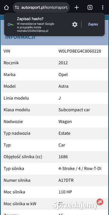 Opel Astra J 17CDTI 110 sprzedażzamiana Zarejestrowany w Polsce Bielawa