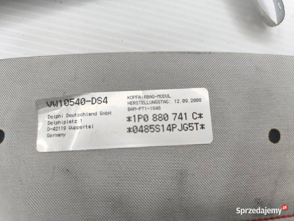 KURTYNA AIR BAG LEWA SEAT LEON II 18 TSI osobowe wielkopolskie