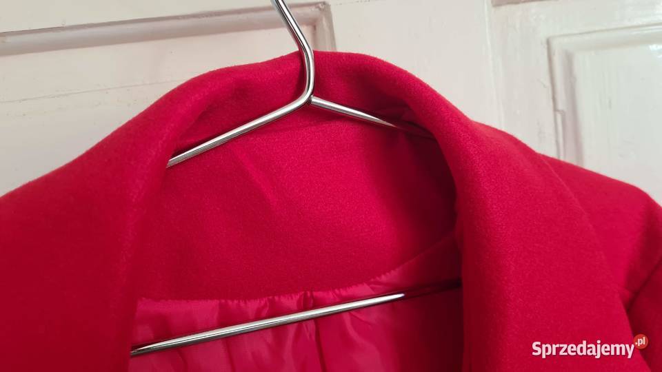 JESIEŃ Przejściowy czerwony płaszcz 34XL Rozmiar 46 Kraków sprzedam