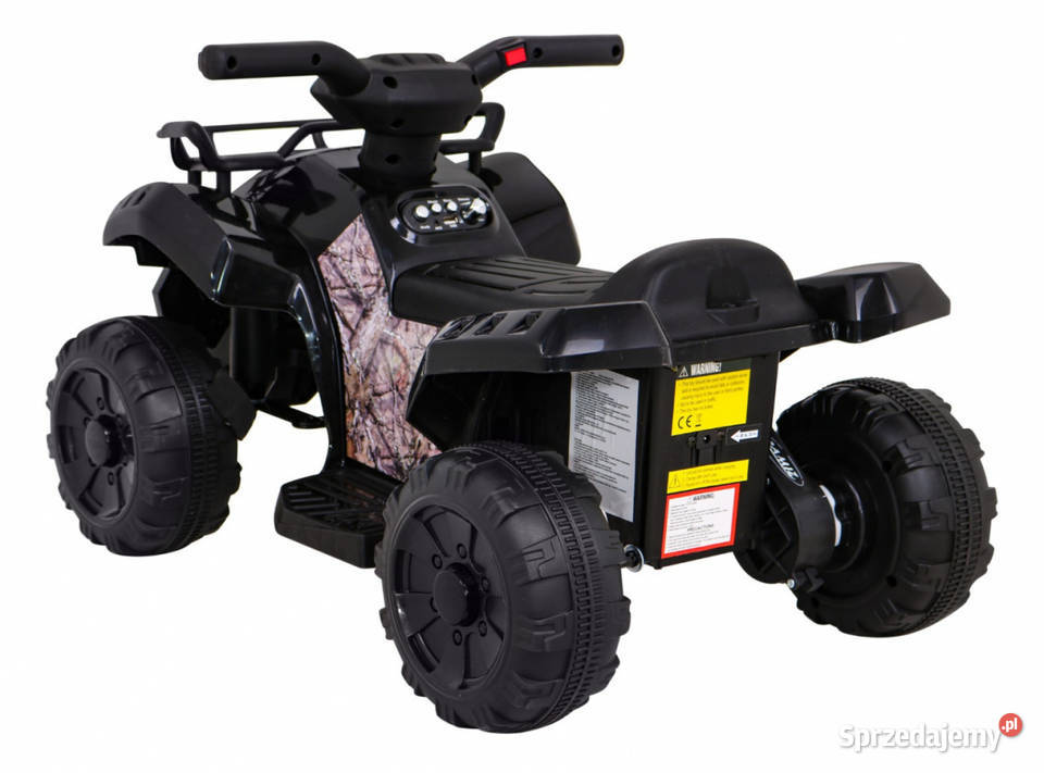Quad Storm na akumulator dzieci Czarny pojazd na