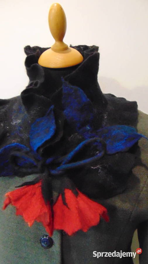 Szalik kryza otulacz na szyję rękodzieło filc Lublin sprzedam