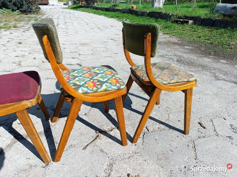 Zestaw krzeseł Skoczek Zakłady Mebli Giętych Zielona Góra sprzedam