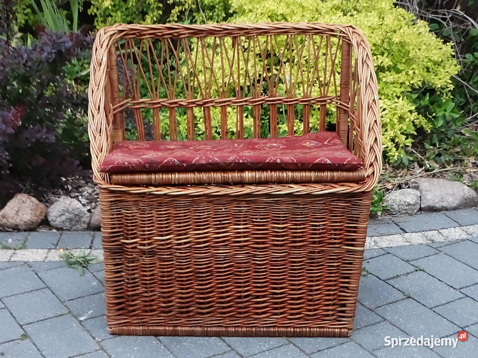 Wiklinowa Skrzynia z Siedziskiem Kufer Boho Biłgoraj sprzedam