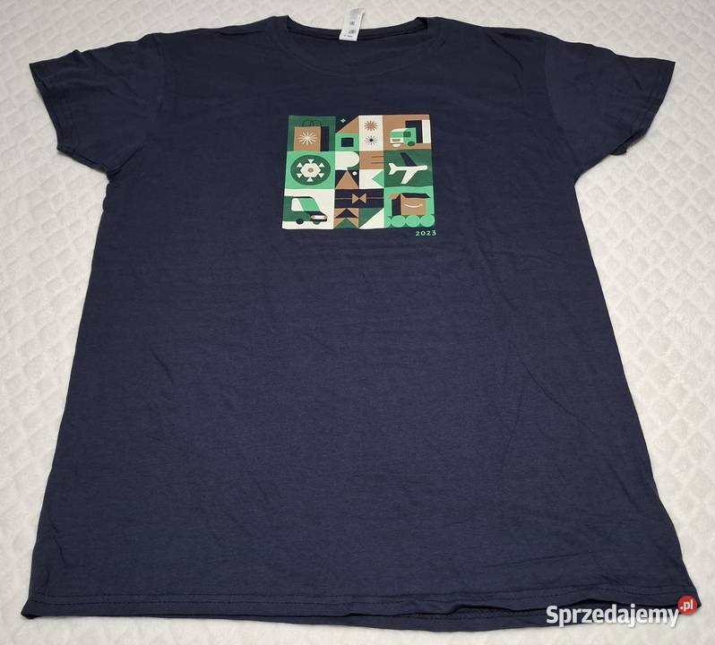 Koszulka krótki rękaw Tshirt granatowa Amazon sprzedam