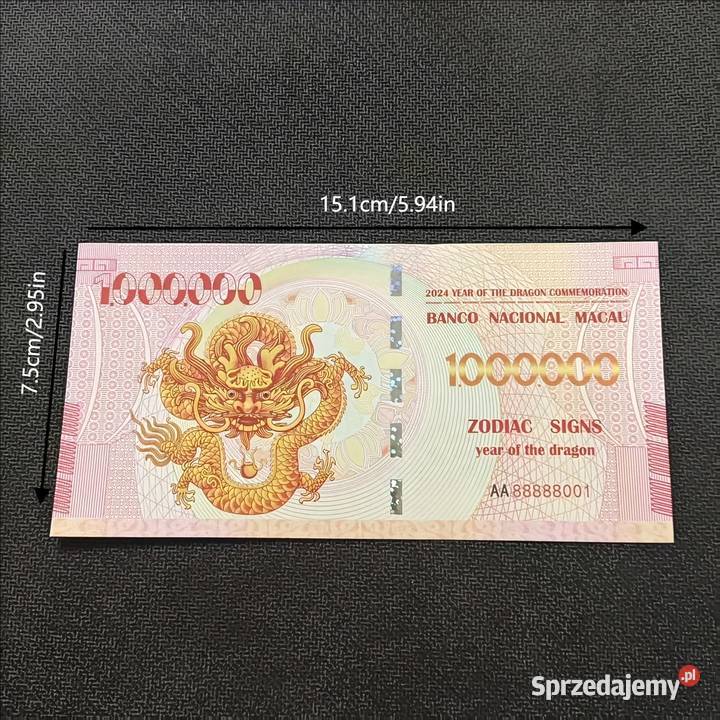 Banknot 2024 Smoka Złoty Smok Kolekcjonerski UNC Warszawa sprzedam