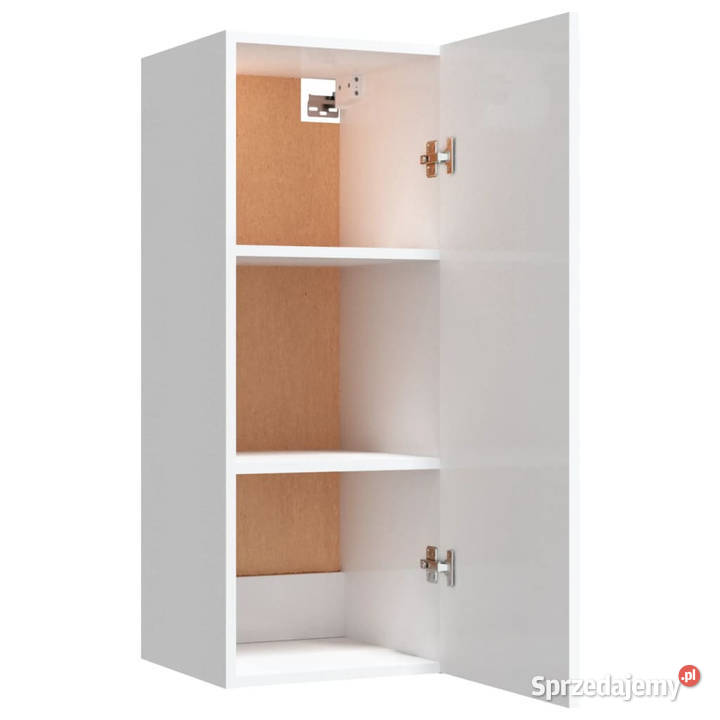 Szafka wisząca biała o wysokim połysku 345x34x90