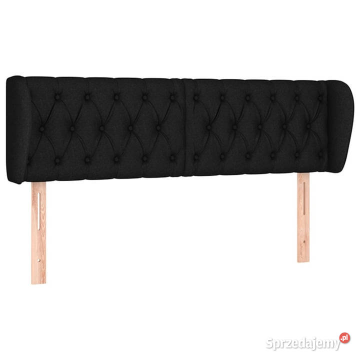 Zagłówek uszak czarny 163x23x7888 tkanina