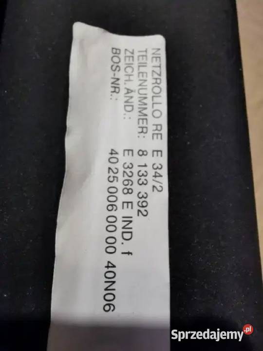 Roleta siatka bagażnika BMW E34 kombi Żory sprzedam