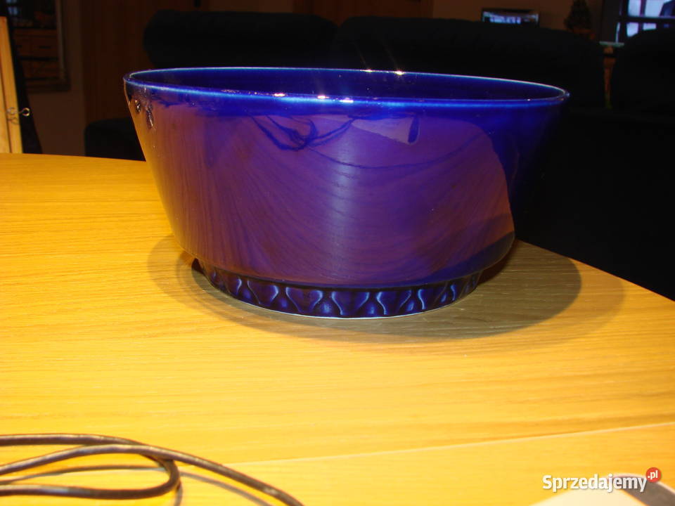 kobaltowa misa PRL sprzedam