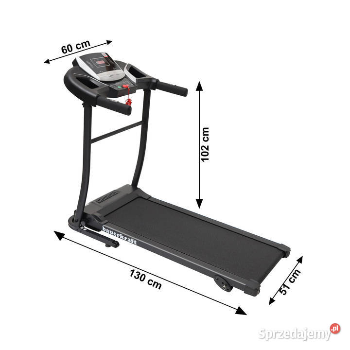 Bieżnia elektryczna domowa z uchwytami składana Sprzęt do ćwiczeń Poznań