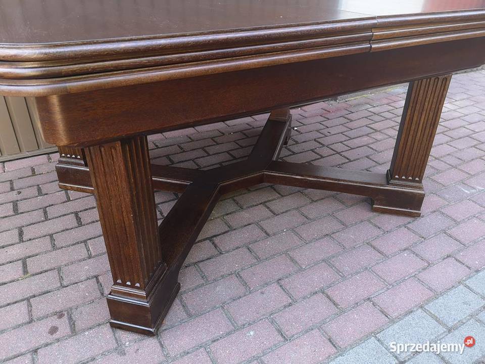 Stół Dębowy Duży Zgrabny 428 Antyk Stary Swarzędz