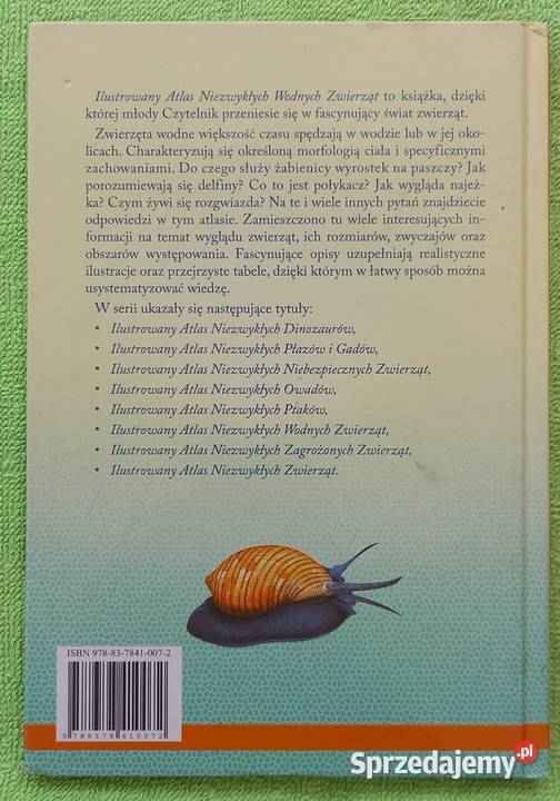 Ilustrowany Atlas Niezwykłych Wodnych Zwierząt twarda sprzedam