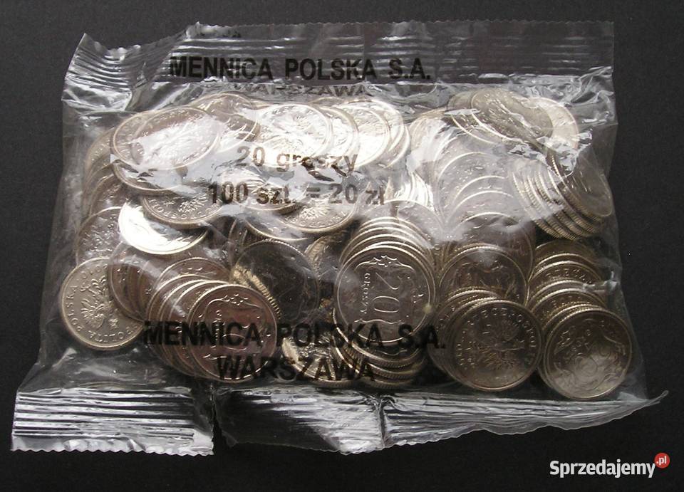 Polska 20 groszy 2010 woreczek menniczy NBP 100 Łódź