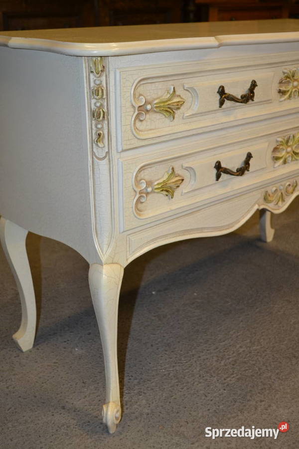 komoda ludwikowska z szufladami ecru Będzin