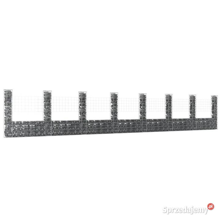 vidaXL Ogrodzenie gabionowe z 8 słupkami żelazo Warszawa