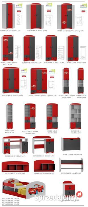 SUPER CAR N15 półka wisząca dziecięca 120x22 w45 Świdnik