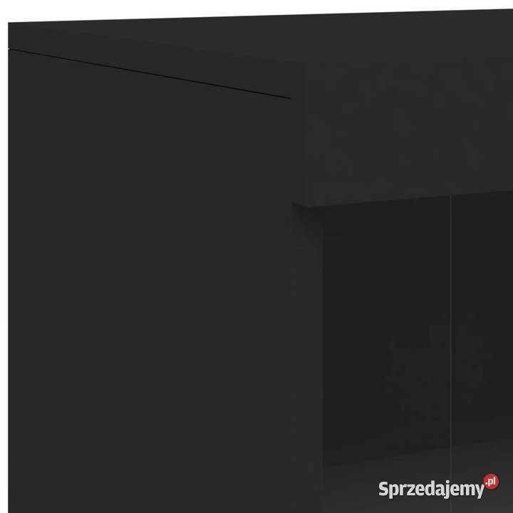 Szafka z oświetleniem LED czarna 162x37x100 Warszawa