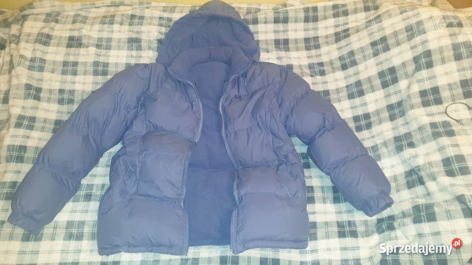 Ciepła kurtka zimowa niebieska Rozmiar XL Warszawa sprzedam