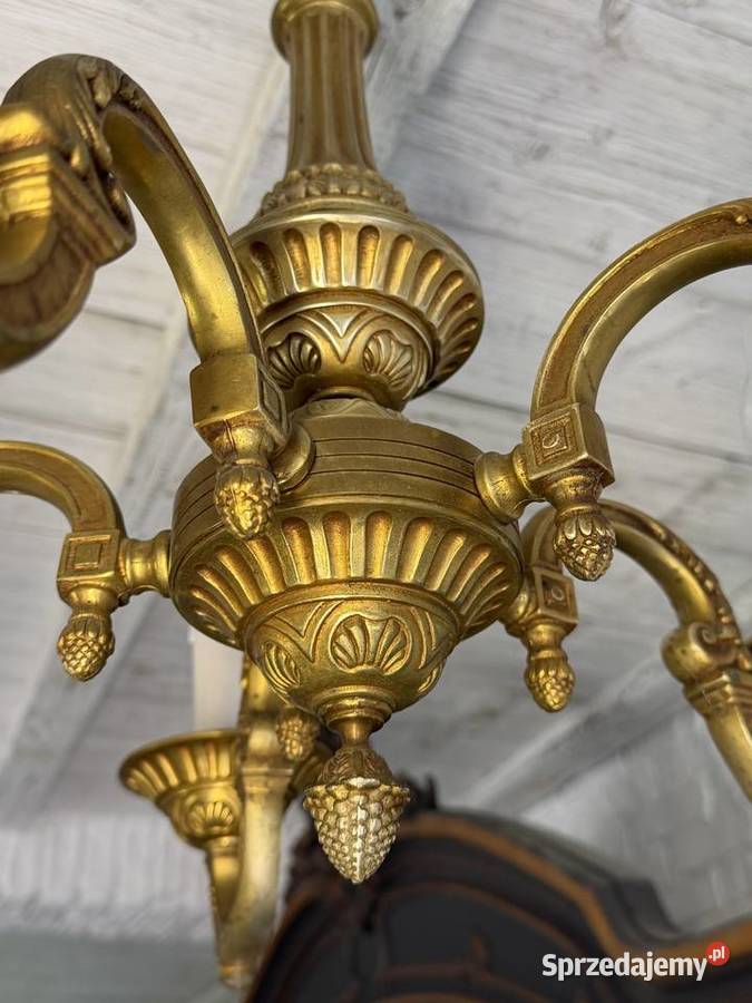 Włoski Żyrandol z brązu 53 GHIDINI BRONZE lata Warszawa