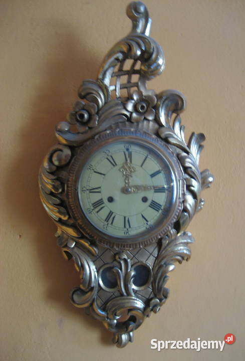 Stary Zegar Scienny Rokoko Warszawa