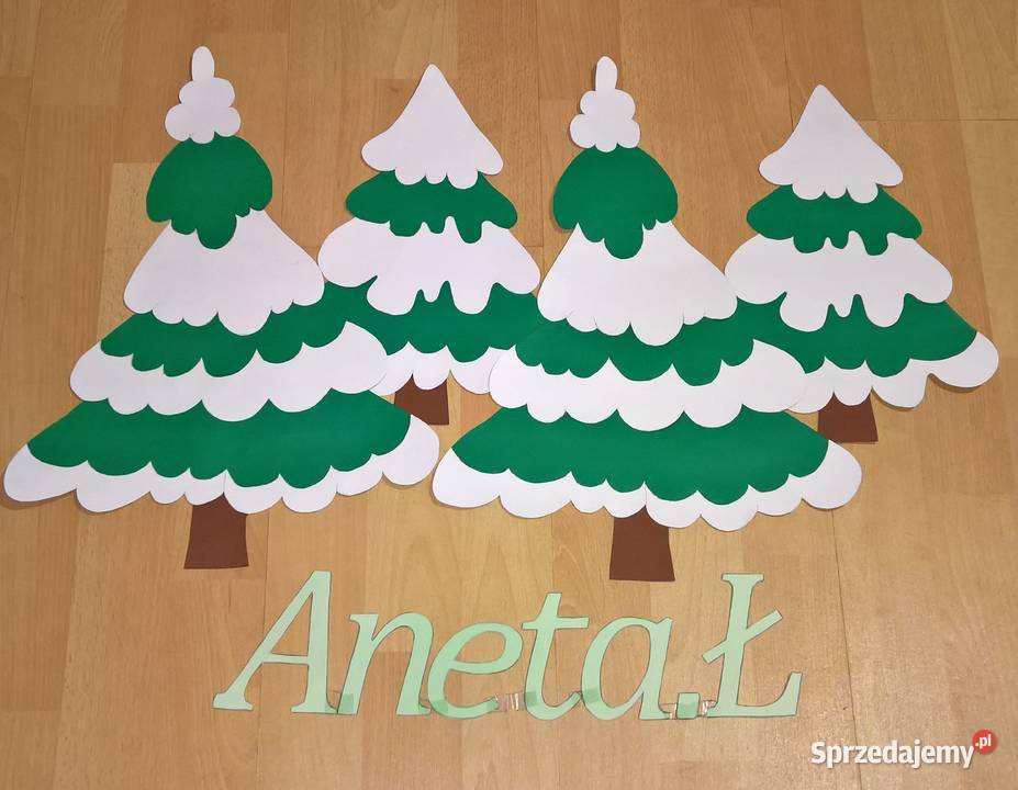 Dekoracje dwustronne okienne zimowe z brystolu Pozostałe Garwolin